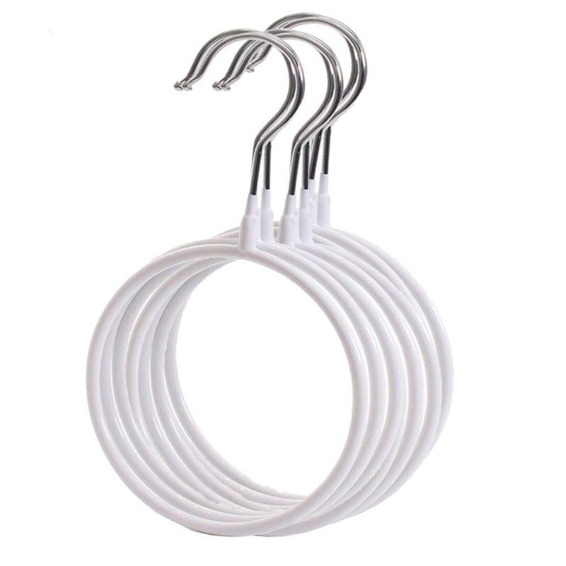 Joyindecor Belt/Scarf Hangers Organizer for Closet - 8 PCS Nonslip Large Scarves Holder Rack for Neckties, Winter Shawls Display, Pashminas (White) - Image 1